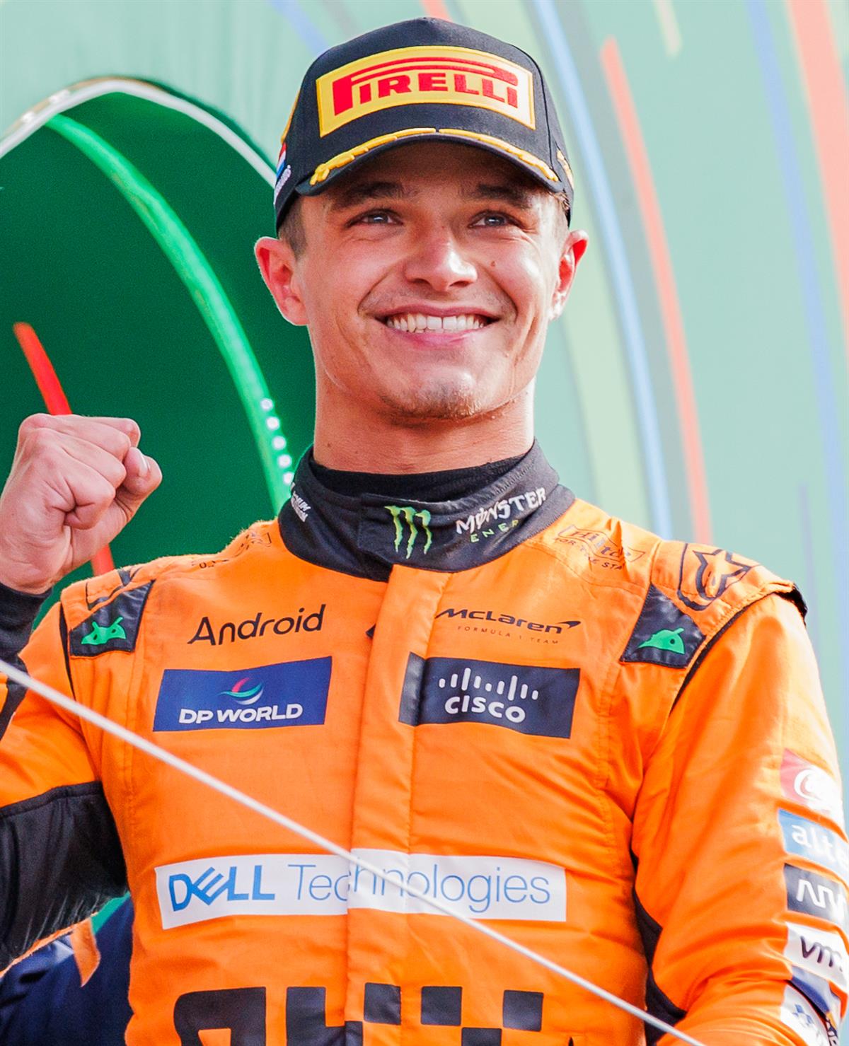 Lando Norris Driving McLaren MCL38 F1 Car